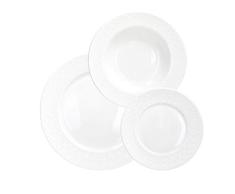 Tognana Margaret Service de table 18 piÃ¨ces en porcelaine, blanc