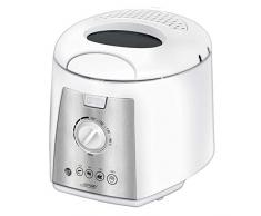 MPM MFR-07 Friteuse électrique compacte 1,5 l Cuve amovible lavable antiadhésif, régulateur jusquà 190 °C, sans BPA, 1100 W
