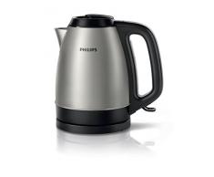 Philips - Bouilloire noire en acier inoxydable 1,5 L 2200 W (réf. HD9305/21)