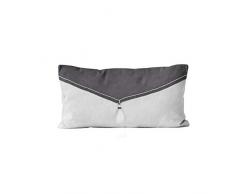 Soleil docre Chambord Coussin, Coton, Gris, 32 x 50 cm