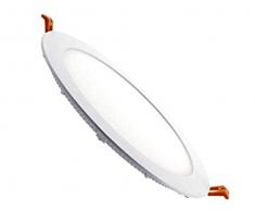 LED Atomant 1 panneau Downlight LED rond plat 18 W Froid 1600 lm Driver inclus Coupe standard 200 mm Blanc froid 6500 K 225 mm