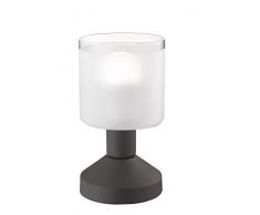 Reality, Lampe de table, Gral 1xE14, max.40,0 W Verre satinÃ©, Transparent claire, Corps: metal, Rouille Ã:9,0cm, H:17,0cm IP20,ON/OFF Touch
