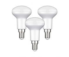 Lot de 3 réflecteurs LED E14 R50 4,6 W = 35 W 380 lm 110° Blanc chaud