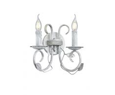 TRIO, Applique, Classy 2xE14, max.40,0 W Corps: metal, Blanc antique L:28,0cm, H:29,0cm, P:18,0cm IP20,Montage au mur