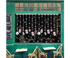 Mondial-Fete - Stickers adhésifs pendentifs Bonhomme de Neige vitrine/Baie/fenêtre (60 x 90 cm)
