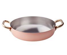 Pentole Agnelli Casserole avec 2 poignées de cuivre étamé 45 cm