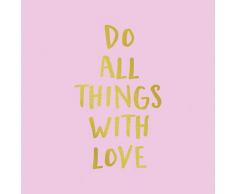 Scenolia Tableau dÃ©coration Murale DO All Things with Love 90 x 90 cm | dÃ©co Design imprimÃ©e en France