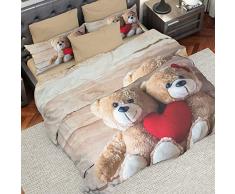 PETTI Artigiani Italiani - Housse de Couette, Lit (90x200), Douceur, Tissu 100% Satin Frais, 100% Made in Italy