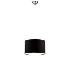 Trio leuchten lampe suspension-nickel mat/abat-jour noir 303300102
