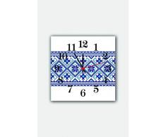 Bonamaison Horloge Murale en MDF, Multicolore, 30 x 30 cm