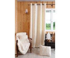 Lovely Casa Mouton Plaid, Polyester, Blanc, 160x130 cm