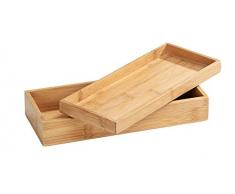 Wenko 23917100 Boîte de Rangement, Marron, 24 x 5,5 x 10 cm