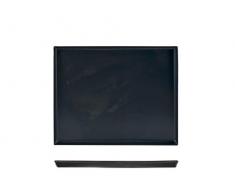 Pentole Agnelli Plat rectangulaire en tôle Bleue, épaisseur 0,8 cm, Noir 35 x 28 x 3 cm Noir