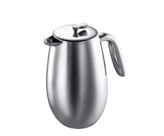 Bodum - 1308-16 - Columbia - Cafetière à Piston Isotherme 8 Tasses - Double Paroi Inox - 1.0 L - Brillant