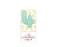 Scrapcooking 0554 Mini Bougie 4 Anniversaire Verte en Paraffine ; H 3,5 cm