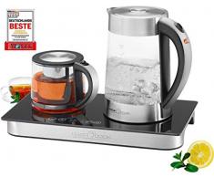 PROFI COOK TKS1056 - Ensemble pour le Petit DÃ©jeuner - 3 en 1 - ThÃ©/CafÃ© + Bouilloire en acier inoxydable + Base - 2200 Watts - Commandes tactiles - Couleur Argent et Noir