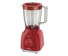 Philips Blender, bol en verre de 1,5 l, 400 W, technologie ProBlend 4 rouge