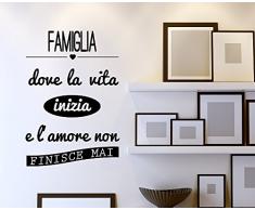 Decoramo Stickers Muraux DÃ©coration Murale Famille PVC Noir 60 X 0,1 X 30 cm
