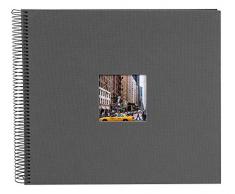 Goldbuch Bella Vista Album Photo à Spirales, Lin, Gris, 35x30 cm