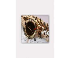 Bonamaison Horloge Murale en MDF, Multicolore, 30 x 30 cm