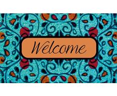 Gift Company Paillasson Welcome Bleu, Coco, coloré, 75 x 2 x 45 cm