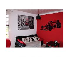 TATOUTEX Stickers Voiture de Course - Jaune, L 50cm x H 20cm