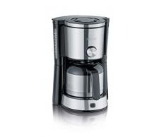 Severin KA 4845 cafetière Electrique, 1000 W, 1 Liter, Edelstahl-gebürstet-Schwarz