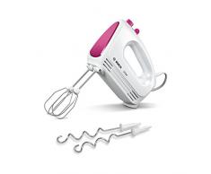 Bosch MFQ2210P Mixeur batteur avec technique moteur moderne, 2 fouets, 2 crochets pétrisseurs en acier inoxydable et 4 vitesses 375 W weià - wild purple