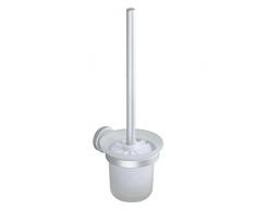 MSV 141573 Brosse de WC Lugano, Aluminium/Glass, Multicolore, 30 x 20 x 15 cm