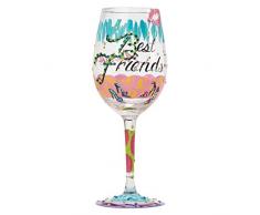Lolita 4053096 Verre Best Friend Always Standard Verre Ã Vin Multicolore 22,5 cm