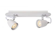 Lucide RIDE-LED - Spot Plafond - LED Dim. - GU10 - 2x5W 3000K - Blanc