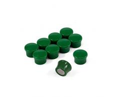 Magnet Expert® F4M18G-1 Petit Vert Puissance « Memo » Conseil aimants-Bureau & frigo (17,5 mm dia x 12,3 mm de Hauteur) (1 Paquet de 10), Argent