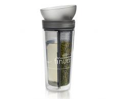 Finum TRAVELER ZITA Mug de voyage Ã emporter pour le thÃ© et les boissons fraÃ®ches - Tasse Ã thÃ© de voyage avec filtre intÃ©grÃ© Tea Control - Gobelet Ã double paroi isotherme avec couvercle