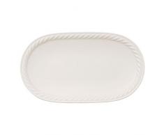 Villeroy & Boch Montauk Assiette daccompagnement, 28x16 cm, Porcelaine Premium, Blanc