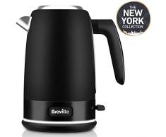Breville Bouilloire Ã©lectrique, 1,7Â Litre (8Â Tasses), Puissance 2400Â W pour une Ã©bullition Rapide, Collection New York, Noir avec Finition Argent
