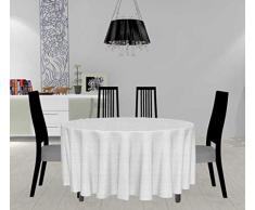 Soleil docre Galaxy Nappe, Polyester, Blanc, Diametre 180 cm