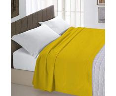 Italian Bed Linen Max Color Drap supÃ©rieur en Coleur Unie, 100Â % Coton, Moutarde, Single