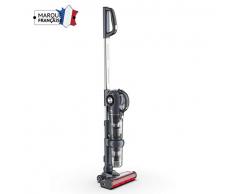 Faure FV-305MC1 Aspirateur balai Magic Clean Mini multi cyclonique sans fil 2 en 1 - 21,6V - 300W - Sans Sac - Coloris Bleu