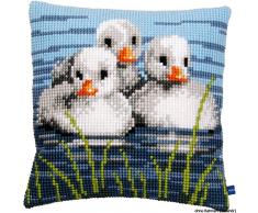 Vervaco Kit Coussin au Point de Croix Canards dans leau