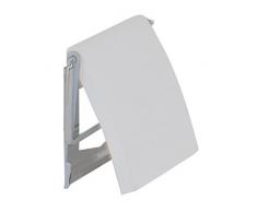 MSV 140397 Porte Rouleau Papier WC Blanc et INOX, MDF