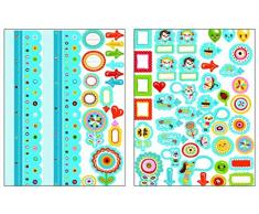 Plage 153541 Sticker Wallies Wall and Play - Toise Sticker effaÃ§able, 2 Planches, 48,3 x 63,5 cm