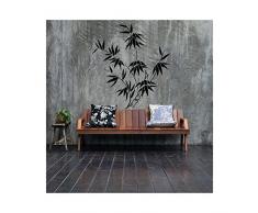 TATOUTEX Stickers Bambou - Argent, L 50cm x H 56cm