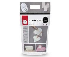 Rayher coulage Poudre Ã Â mouler raysin Relief coulÃ©e, poudre, lufthÃ â¬rtend et inodore, particuliÃ¨rement modelage, Renverser pour objets et figurines dÃ©coratives verwendbar, WeiÃ Â, Raysin 100/1 kg