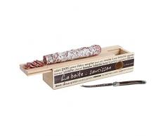 Kitchen Artist MEC117 BoÃ®te Ã saucisson avec couteau, Marron