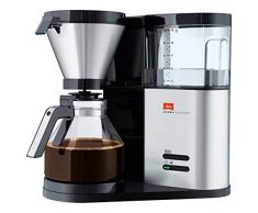 Melitta Cafetière à Filtre avec Verseuse en Verre, Aroma Elegance, Noir/Acier Brossé, 1012-01