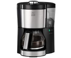 Melitta Look V Perfection 1025-06 Cafetière filtre, 10 à 15 tasses, réservoir deau amovible et programme de détartrage, Noir / Inox