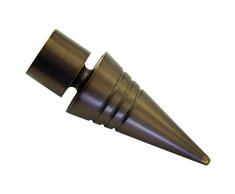 GARDINIA Embouts pour tringle à rideau, 2 embouts pointe, Série Chicago, Métal, Bronze, Diamètre: 20 mm
