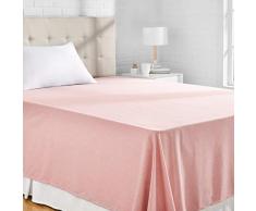 AmazonBasics Chambray Drap plane, 275 x 275 + 10 cm - Gris clair