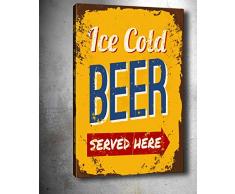 Bonamaison Peinture sur toile, multicolore, 70 x 100 cm - Conçu et fabriqué en Turquie