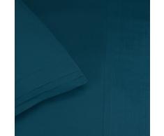 Bailet Housse de Couette - PlissÃ©s Intemporels Satin de Coton, Bleu Colvert, 140 x 200 cm